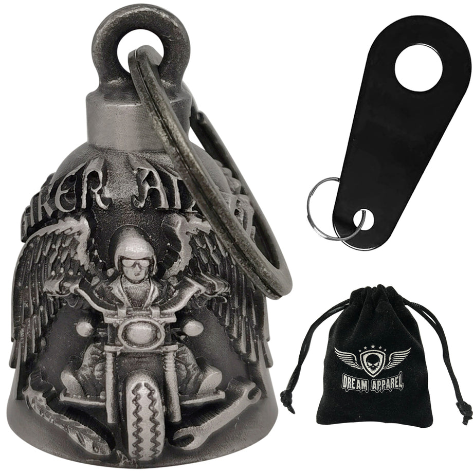 Dream Apparel Biker Angel Riding Motorcycle Bell, for Good Luck and in –  LeatherVendor