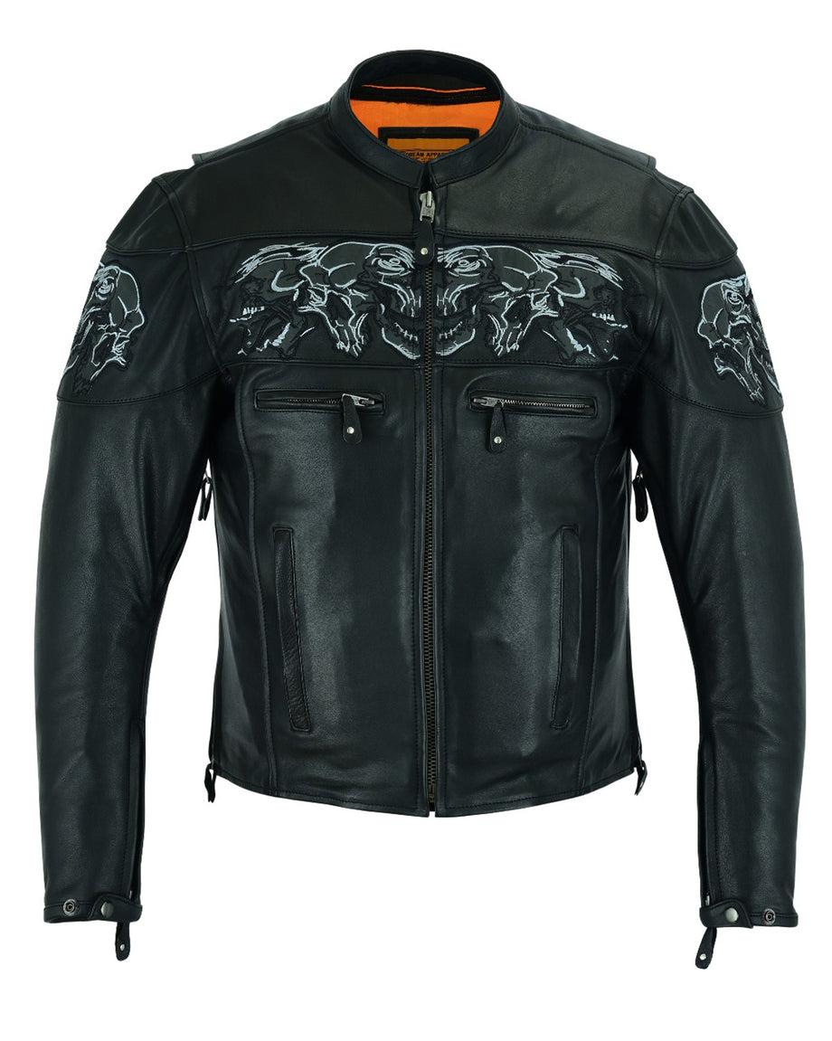 Concealed carry leather motorcycle on sale jacket